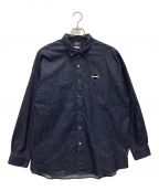 F.C.R.B.エフシーアールビー）の古着「COOLMAX BIG LOGO BAGGY SHIRT 22SS」｜インディゴ