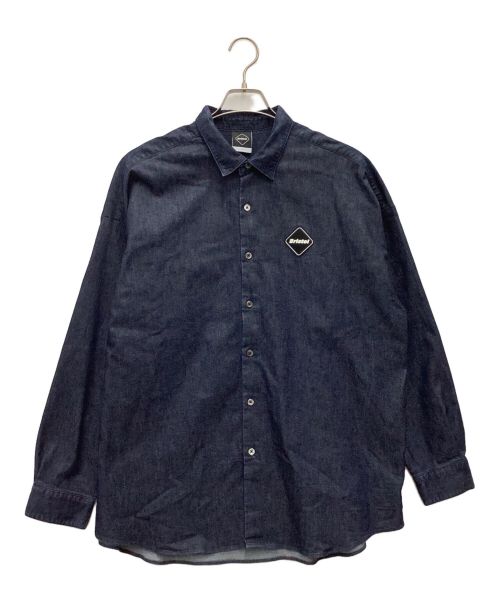 F.C.R.B.（エフシーアールビー）F.C.R.B. (エフシーアールビー) COOLMAX BIG LOGO BAGGY SHIRT 22SS インディゴ サイズ:SIZE Lの古着・服飾アイテム