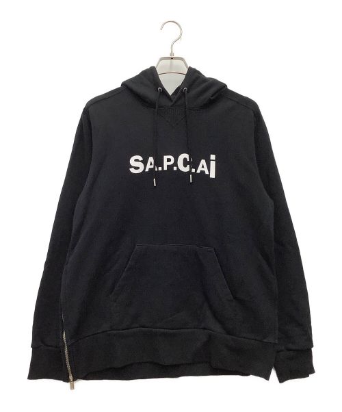 A.P.C.（アーペーセー）A.P.C. (アーペーセー) sacai (サカイ) プルオーバーパーカー ブラック サイズ:SIZE Lの古着・服飾アイテム