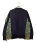 sacai (サカイ) Sponge Sweat MA-1 Pullover　再構築ドッキングスウェット グリーン×ネイビー サイズ:SIZE 2：18000円