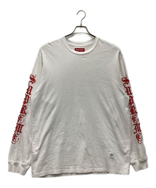 SUPREME（シュプリーム）Supreme (シュプリーム) ロングカットソー Old English L/S Top　24AW ホワイト サイズ:SIZE Lの古着・服飾アイテム