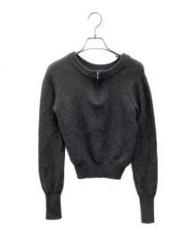 CLANE（クラネ）の古着「W FACE HALF ZIP YAK KNIT TOPS」｜グレー