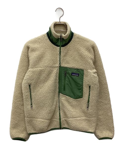 Patagonia（パタゴニア）Patagonia (パタゴニア) レトロXジャケット　フリースジャケット ベージュ×グリーン サイズ:SIZE XSの古着・服飾アイテム