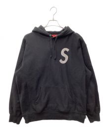 SUPREME（シュプリーム）の古着「S LOGO SPLIT HOODED」｜ブラック