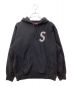 Supreme（シュプリーム）の古着「S LOGO SPLIT HOODED」｜ブラック