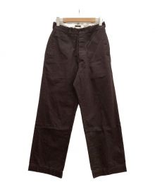 leno（リノ）の古着「LENO　WIDE CHINO TROUSERS」｜ブラウン