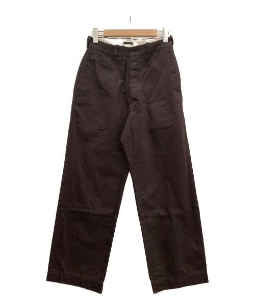 leno（リノ）leno (リノ) LENO　WIDE CHINO TROUSERS ブラウン サイズ:2の古着・服飾アイテム