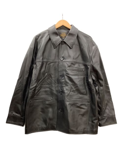 SUBCIETY（サブサエティ）SUBCIETY (サブサエティ) LAMB LEATHER CAR COAT ブラック サイズ:XLの古着・服飾アイテム