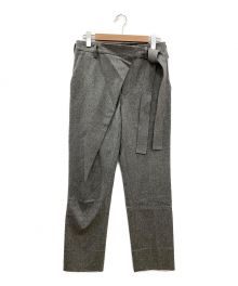 SOSHIOTSUKI（ソウシ オオツキ）の古着「SOSHIOTSUKI　WRAP KNOT STRAIGHT TROUSERS」｜グレー