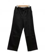 HIDE AND SEEKハイドアンドシーク）の古着「HIDE AND SEEK(ハイドアンドシーク） COTTON TRACK PANT 23AW」｜ブラック