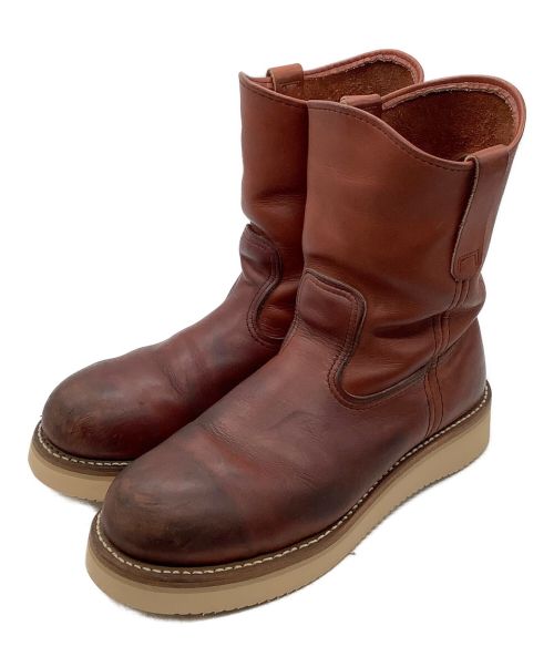 RED WING（レッドウィング）RED WING (レッドウィング) ペコスブーツ　スチールトゥ ブラウン サイズ:8Dの古着・服飾アイテム