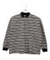 COOTIE PRODUCTIONS（クーティープロダクツ）の古着「Supima Border Oversized L/S Polo」｜ホワイト×ブラック