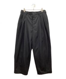 COOTIE PRODUCTIONS（クーティープロダクツ）の古着「Flannel 2 Tuck Wide Easy Trousers」｜ブラック