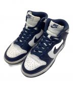 NIKEナイキ）の古着「Nike Dunk High Championship Navy」｜ホワイト×ネイビー