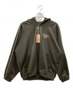 HIDE AND SEEKハイドアンドシーク）の古着「HIDE AND SEEK Jersey Half Zip Hooded」｜カーキ