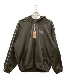 HIDE AND SEEK（ハイドアンドシーク）の古着「HIDE AND SEEK Jersey Half Zip Hooded」｜カーキ