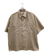 COOTIE PRODUCTIONSクーティープロダクツ）の古着「T/W FLY FRONT WORK S/S SHIRT」｜ベージュ