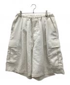 COOTIE PRODUCTIONSクーティープロダクツ）の古着「COOTIE PRODUCTIONS　POLYESTER CANVAS ERROR FIT CARGO EASY SHORTS」｜オフアイボリー