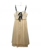 MAISON SPECIALメゾンスペシャル）の古着「MAISON SPECIAL　Ribbon Pleats Dres」｜ベージュ