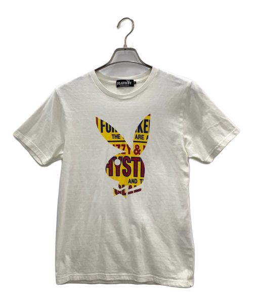 Hysteric Glamour（ヒステリックグラマー）Hysteric Glamour (ヒステリックグラマー) PLAY BOY (プレイボーイ) Hysteric Glamour　PLAY BOY　プリントTシャツ アイボリー サイズ:Sサイズの古着・服飾アイテム