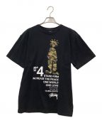 stussyステューシー）の古着「stussy　シャドーマンプリントT」｜ブラック