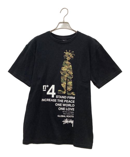 stussy（ステューシー）stussy (ステューシー) stussy　シャドーマンプリントT ブラック サイズ:Mサイズの古着・服飾アイテム