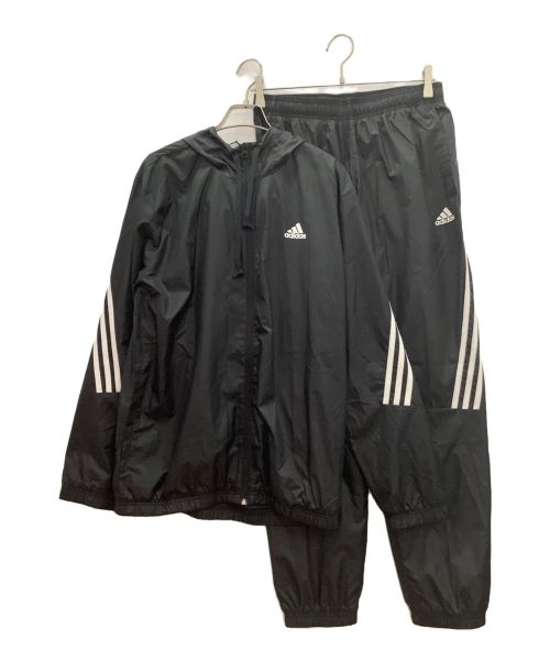 adidas（アディダス）adidas (アディダス) adidas ウーブンフードトラックスーツ ブラック サイズ:Lサイズの古着・服飾アイテム