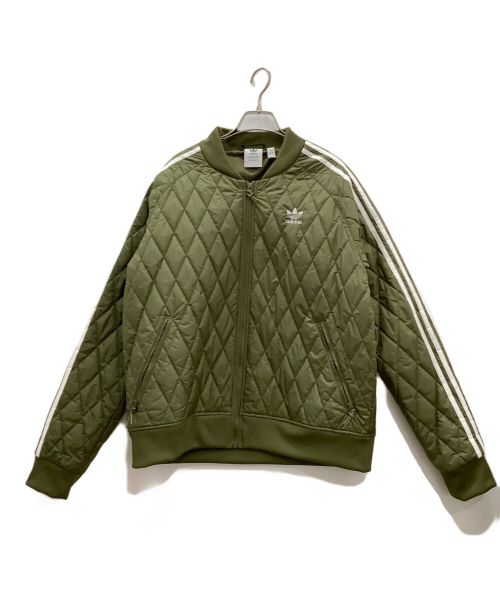 adidas（アディダス）adidas (アディダス) adidas　トラックジャケット キルティッド 黄緑 サイズ:XLサイズの古着・服飾アイテム