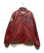 AVIREXアヴィレックス）の古着「AVIREX　SHEEP AVIATOR JACKET TOM CAT」｜レッド