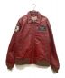 AVIREX（アヴィレックス）の古着「AVIREX　SHEEP AVIATOR JACKET TOM CAT」｜レッド