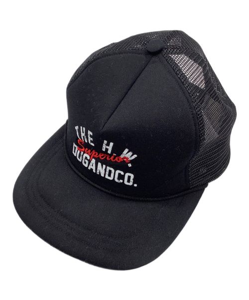 THE H.W.DOG&CO.（ザエイチダブリュードッグアンドコー）THE H.W.DOG&CO. (ザエイチダブリュードッグアンドコー) COTTON MESH CAP ブラック サイズ:ONEの古着・服飾アイテム