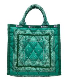 LeSportsac Atelier（レスポートサック アトリエ）の古着「SM CHAIN QUILT TOTEバンダナグリーン」｜グリーン