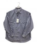 COOTIE PRODUCTIONSクーティープロダクツ）の古着「Stripe Broad L/S Shirt」｜ネイビー