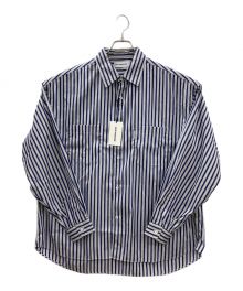 COOTIE PRODUCTIONS（クーティープロダクツ）の古着「Stripe Broad L/S Shirt」｜ネイビー