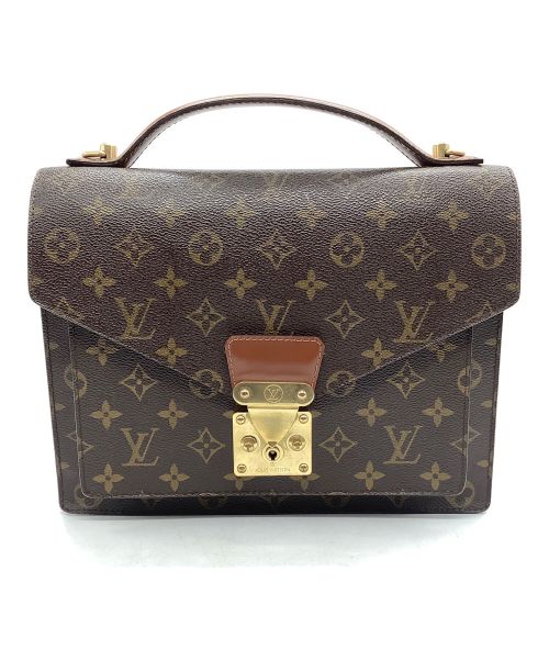 LOUIS VUITTON（ルイ ヴィトン）LOUIS VUITTON (ルイ ヴィトン) モノグラム モンソー　クラッチバッグ ブラウンの古着・服飾アイテム