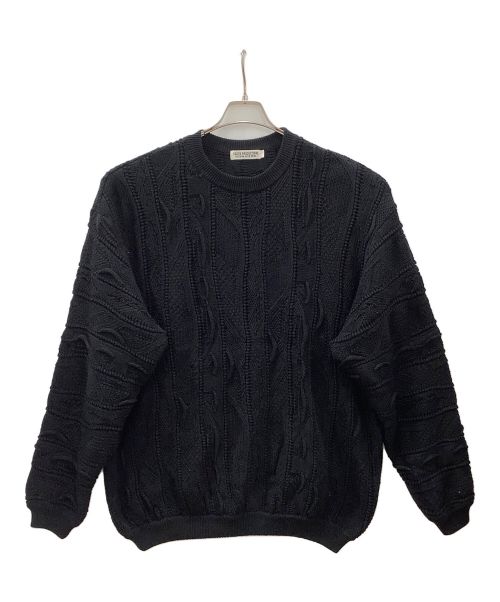 COOTIE PRODUCTIONS（クーティープロダクツ）COOTIE PRODUCTIONS (クーティープロダクツ) 3D Jacquard Knit L/S Crew ブラック サイズ:LARGEの古着・服飾アイテム