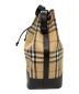 BURBERRY LONDON (バーバリー ロンドン) ノバチェック柄巾着ショルダーバッグ：26000円