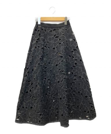 中古・古着通販】Ameri (アメリ) VIOLA CUTWORK FLARE SKIRT ブラック