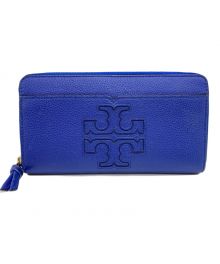 TORY BURCH（トリーバーチ）の古着「ラウンドファスナー財布」｜ブルー