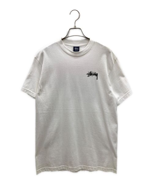 stussy（ステューシー）stussy (ステューシー) stussy デッドストック LITTLERHIND プリントTシャツ ホワイト サイズ:MEDIUMの古着・服飾アイテム