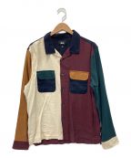 stussyステューシー）の古着「COLOR BLOCK RAYON SHIRT」｜マルチカラー