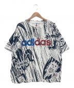 adidasアディダス）の古着「半袖ロゴカットソー」｜ホワイト×ブラック