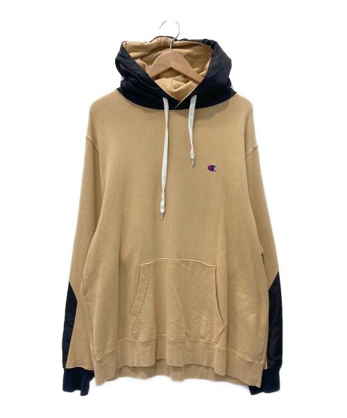 Champion（チャンピオン）Champion (チャンピオン) 切替プルオーバーパーカー カーキ サイズ:XLの古着・服飾アイテム