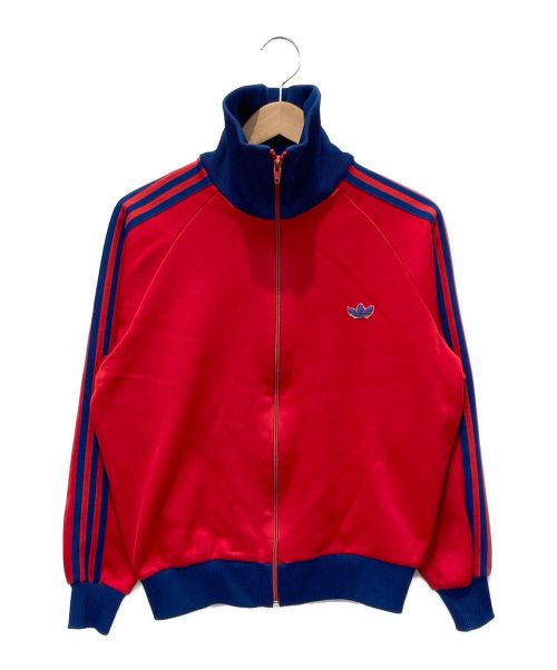 adidas（アディダス）adidas (アディダス) トラックジャケット レッド×ネイビー サイズ:-の古着・服飾アイテム