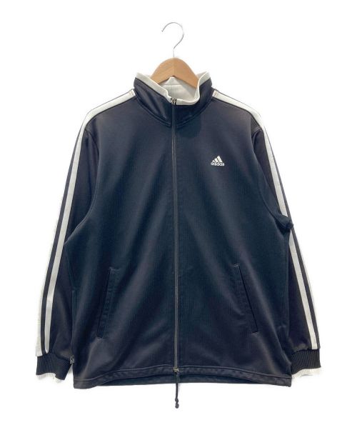 adidas（アディダス）adidas (アディダス) トラックジャケット ブラック×ホワイト サイズ:Lの古着・服飾アイテム