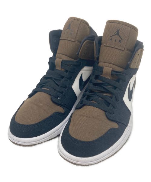 NIKE（ナイキ）NIKE (ナイキ) WMNS AIR JORDAN 1 MID SE LIGHT ブラック×オリーブ サイズ:US8.5の古着・服飾アイテム