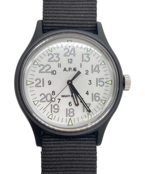 TIMEX（タイメックス）TIMEX (タイメックス) A.P.C. (アー・ペー・セー) CarHartt (カーハート) ミリタリーウォッチ ホワイトの古着・服飾アイテム