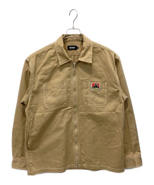 X-LARGE（エクストララージ）X-LARGE (エクストララージ) STITCHED WORK SHIRT ベージュ サイズ:Lの古着・服飾アイテム