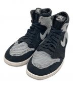 NIKEナイキ）の古着「AIR JORDAN 1 RETRO HI FLYKNIT」｜ブラック×グレー