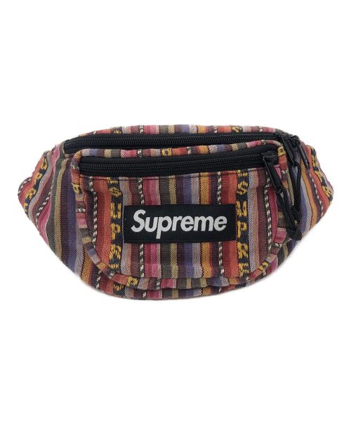 SUPREME（シュプリーム）SUPREME (シュプリーム) WOVEN STRIPE WAIST BAG マルチカラーの古着・服飾アイテム